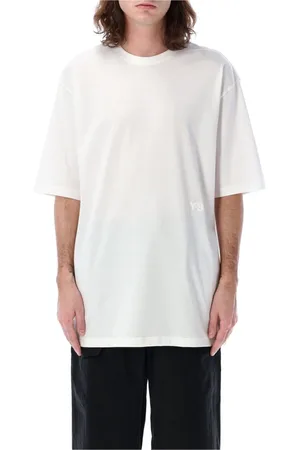 Y-3 Homme, Tops, Blanc, Taille: S T-shirt Boxy à Manches Courtes