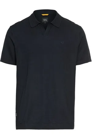 Camel Active Homme, Tops, Bleu, Taille: 2XL Polo en Coton et Lin