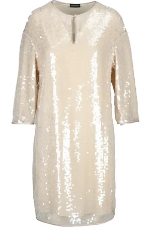 Emporio Armani Femme, Robes, , Taille: 38 FR Robe à sequins avec bouton