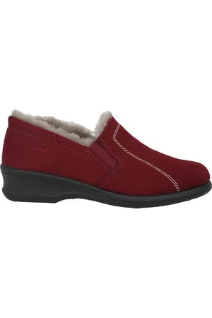 Rohde Femme, Chaussures, Rouge, Taille: 41 EU Chausson Rouge en Laine Chaussures Confort