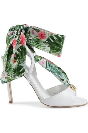 DEE OCLEPPO Femme, Chaussures, Multicolore, Taille: 41 EU Escarpin à Talon Haut en Soie Imprimée