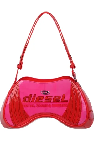 Diesel Femme, Sacs, Rouge, Taille: ONE Size Sac brillant avec détails de motard