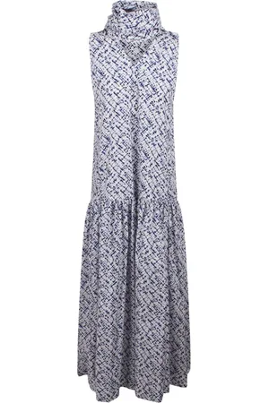 Plan C Femme, Robes, Multicolore, Taille: 34 FR Robe Longue Imprimée avec