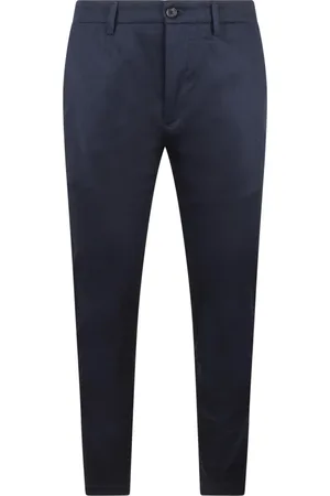 DEPARTMENT FIVE Homme, Pantalons, Bleu, Taille: W33 Pantalon chino en coton stretch