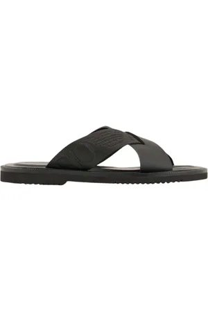 Emporio Armani Homme, Chaussures, Noir, Taille: 45 EU Sandalette Élégante pour un Look Tendance