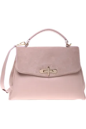 BALDININI Femme, Sacs, Rose, Taille: ONE Size Nude suede and tumbled leather handbag