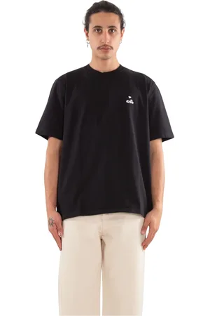 Arte Antwerp Homme, Tops, Noir, Taille: M Tee-shirt Noir avec Logo Coeur Brodé