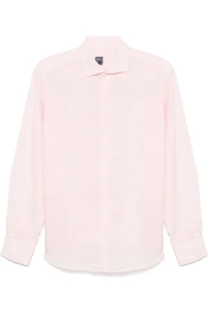 FEDELI Homme, Chemises, Rose, Taille: XL Chemise en Lin Fabriquée en Italie