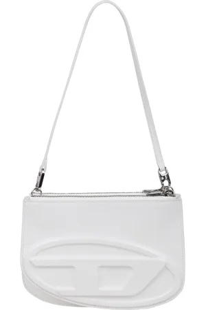 Diesel Femme, Sacs, Blanc, Taille: ONE Size Sac à bandoulière Twin-Pocket avec Oval D
