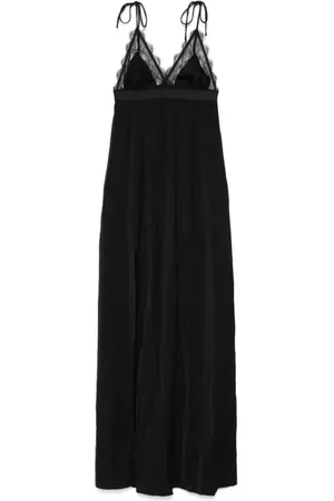 LOVE Stories Femme, Vêtements de nuit et de détente, Noir, Taille: 38 FR Robe Longue Noire Élégante