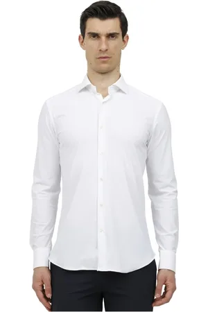 caliban Homme, Chemises, Blanc, Taille: XL Chemise à manches longues