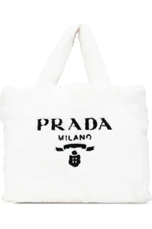 Prada Femme, Pre-owned, Blanc, Taille: ONE Size Pre-owned Coton cabas