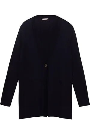 Elena Miro Femme, Pulls, Bleu, Taille: 42 FR Cardigan Élégant pour Femmes