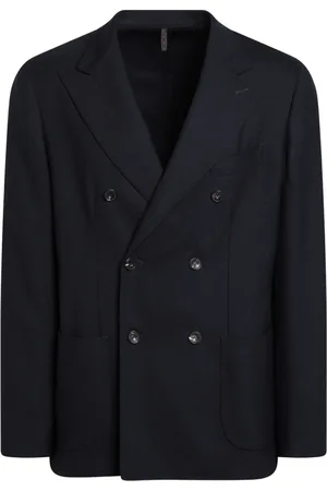 Biagio Santaniello Homme, Vestes, Bleu, Taille: 2XL Veste à Double Boutonnage