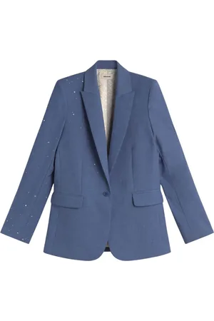 Zadig & Voltaire Femme, Vestes, Bleu, Taille: 38 FR Stellar Constellation Blazer