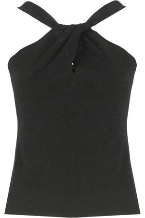 D.EXTERIOR Femme, Tops, Noir, Taille: 40 FR Haut Noir en Lurex avec Bretelles