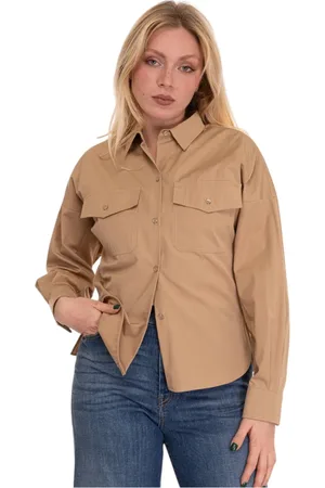 Max Mara Femme, Blouses et Chemises, , Taille: 44 FR Chemisier en coton avec poches et fentes