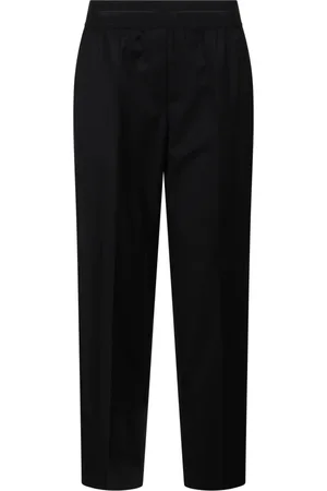 Helmut Lang Femme, Pantalons, Noir, Taille: 40 FR Pantalon en Laine Fuselé avec Plis Pressés
