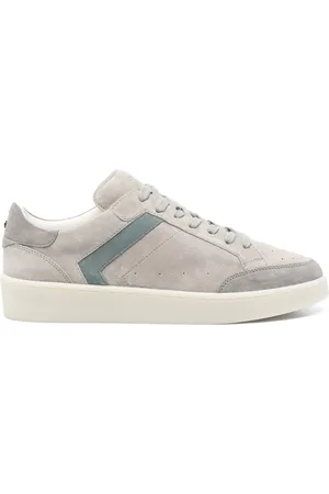 CANALI Homme, Chaussures, Gris, Taille: 42 EU Baskets en cuir italien