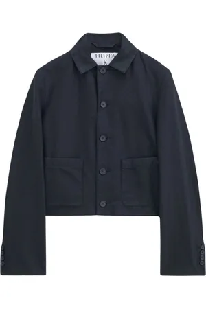 Filippa K Femme, Vestes, Bleu, Taille: 42 FR Veste noire à poche plaquée