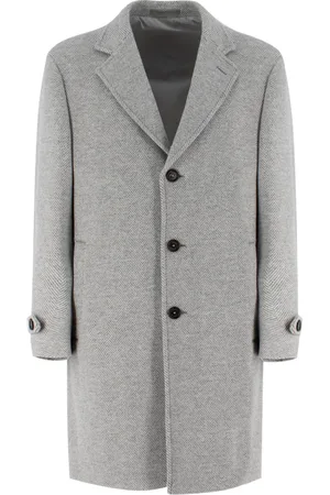 ELEVENTY Homme, Manteaux, Gris, Taille: M Manteau croisé classique