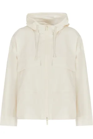 Armani Exchange Femme, Vestes, , Taille: 40 FR Ivoire Élégant Manteau Polyvalent Femme