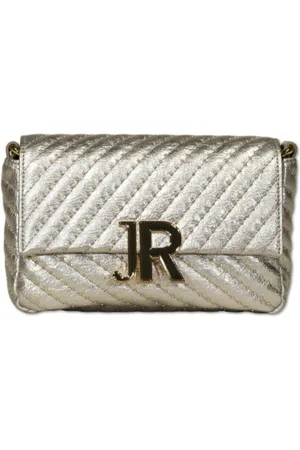 John Richmond Femme, Sacs, Gris, Taille: ONE Size Petit Sac Bandoulière Argent avec Clous Dorés