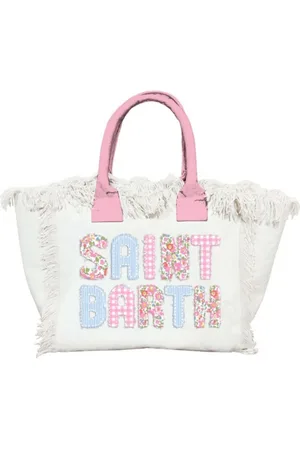 MC2 SAINT BARTH Femme, Sacs, Multicolore, Taille: ONE Size Sac en toile de coton à franges avec logo
