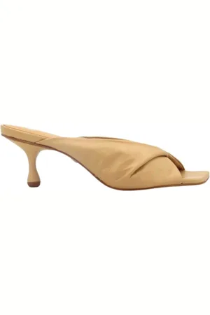 CARRANO Femme, Chaussures, , Taille: 40 EU Mules en cuir crème avec talon de 60mm