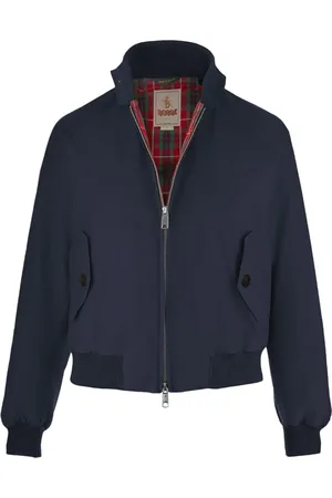 Baracuta Femme, Vestes, Bleu, Taille: 40 FR Veste Raglan Marine avec Fermeture Éclair Argentée