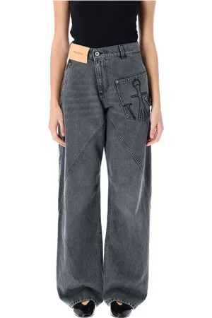 J.W.Anderson Femme, Jeans, Gris, Taille: W26 Jean de travail torsadé
