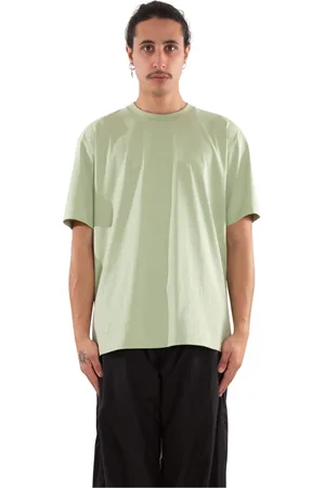 Y-3 Homme, Tops, Vert, Taille: M Tee-shirt régulier avec logo tonal