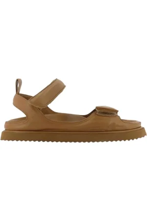 Elena Iachi Femme, Chaussures, Brun, Taille: 40 EU Sandales en cuir avec brides ajustables