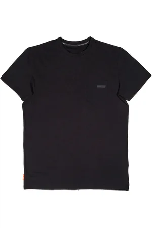 RRD Homme, Tops, Noir, Taille: S T-shirt Noir en Polyester avec Poche Technique