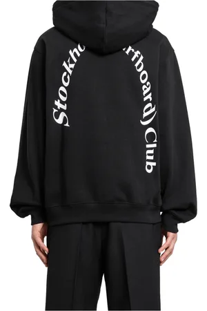 Stockholm Surfboard Club Homme, Sweatshirts et sweats à capuche, Noir, Taille: XL Sweat à Capuche Noir avec Poche Kangourou et Logo