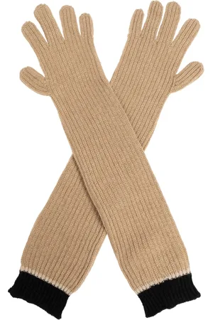 Moschino Femme, Accessoires, , Taille: ONE Size Gants Longs Côtelés Logo