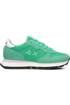 sun68 Femme, Chaussures, Vert, Taille: 38 EU Baskets en Nylon Vert pour un Printemps et un Été Élégants