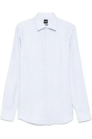 HUGO BOSS Homme, Chemises, Bleu, Taille: M Chemise Rayée Décontractée