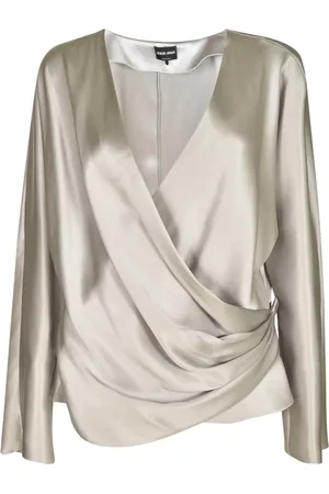 Giorgio Armani Femme, Blouses et Chemises, Gris, Taille: 42 FR Collection Chemises Élégantes