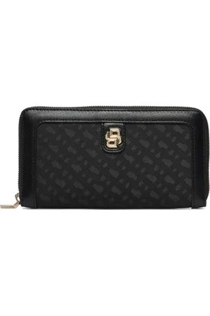 HUGO BOSS Femme, Accessoires, Noir, Taille: ONE Size Portefeuilles et porte-cartes élégants à fermeture éclair