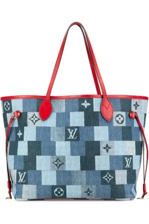 LOUIS VUITTON Femme, Pre-owned, Bleu, Taille: ONE Size Pre-owned Denim cabas