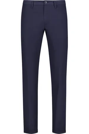 RE-HASH Homme, Pantalons, Bleu, Taille: W38 Chinos Homme avec Ourlet Relevé