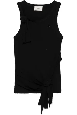COPERNI Femme, Tops, Noir, Taille: 38 FR Haut en Coton Noir pour Femmes