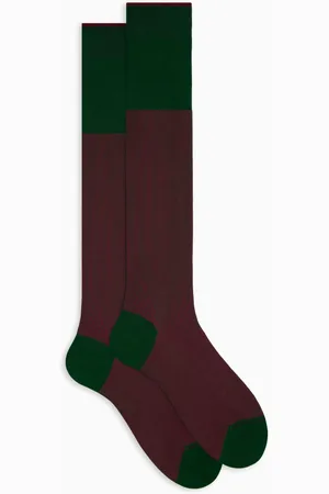 Gallo Homme, Sous-vêtements, Multicolore, Taille: M Chaussettes longues homme coton motif perlage vert