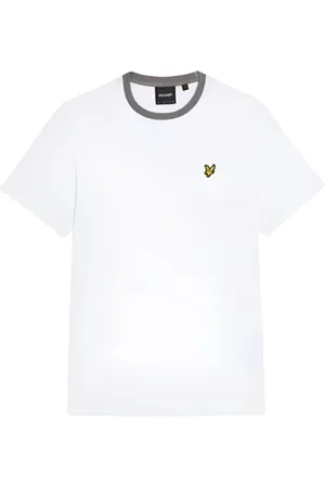 Lyle & Scott Homme, Tops, Blanc, Taille: XL T-shirt classique col rond