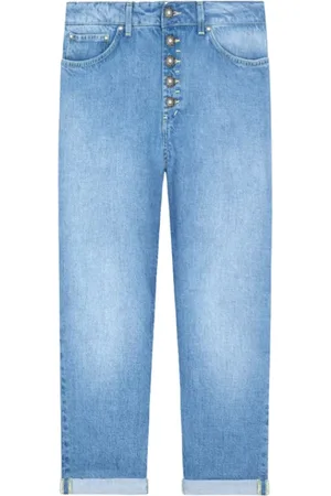 Dondup Femme, Jeans, Bleu, Taille: W25 Jean en Denim Bleu à Coupe Large et Longueur Cheville