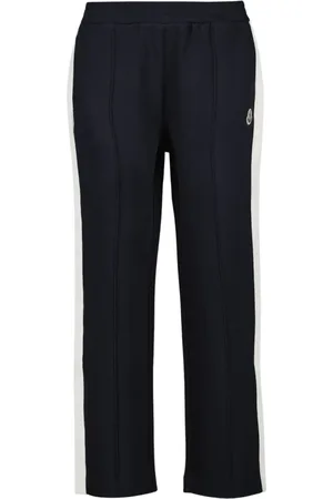 Moncler Femme, Pantalons, Bleu, Taille: 38 FR Pantalon de jogging avec logo pour femme
