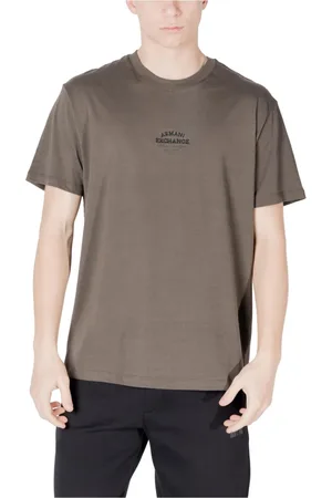 Armani Exchange Homme, Tops, Vert, Taille: XL T-shirt imprimé vert