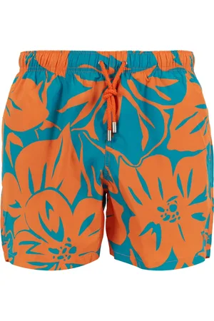 Gallo Homme, Maillots de bain, Multicolore, Taille: 2XL Short de bain orange pour homme avec motif floral