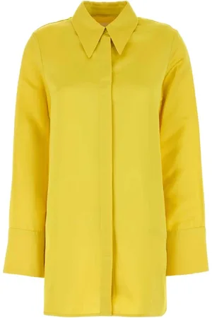 Jil Sander Femme, Blouses et Chemises, Jaune, Taille: 36 FR Chemise oversize en satin jaune